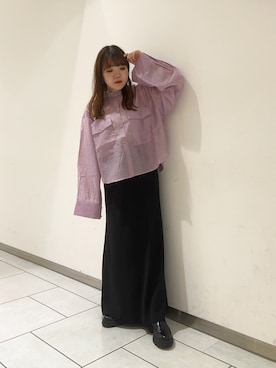 「Aラインスカート」｜とみーさん（レディース・150cm）の秋コーディネート