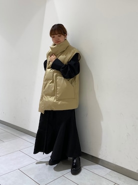 「kbf_ootd」｜「アイテム（ダウンジャケット/コート）」を使った、とみーさん（レディース・151cm）の冬コーディネート