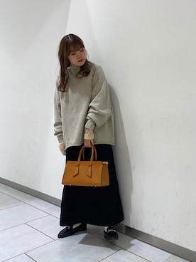 「kbf_ootd」｜「アイテム（スウェット）」を使った、とみーさん（レディース・151cm）の冬コーディネート