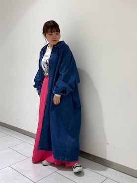「kbf_ootd」｜「アイテム（ステンカラーコート）」を使った、とみーさん（レディース・151cm）の冬コーディネート
