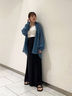 「Aラインスカート」｜とみーさん（レディース・150cm）の夏コーディネート