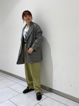 「kbf_ootd」｜「アイテム（ローファー）」を使った、とみーさん（レディース・151cm）の春コーディネート