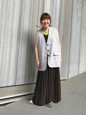 「KBF+」｜「アイテム（ワンピース/ドレス）」を使った、とみーさん（レディース・151cm）の夏コーディネート