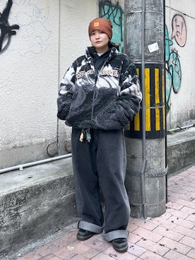 「アイテム（パーカー）」を使った、RICOさん（レディース・151cm）の秋コーディネート