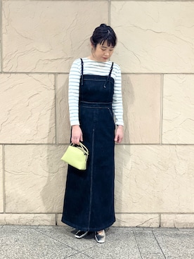 「Lee（リー）のアイテム（ワンピース）」を使った、umediaさん（レディース・164cm）の春コーディネート