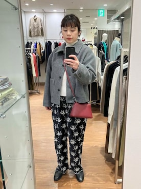 「GIANNI CHIARINI（ジャンニ キアリーニ）のアイテム（ハンドバッグ）」を使った、umedaさん（レディース・164cm）の冬コーディネート