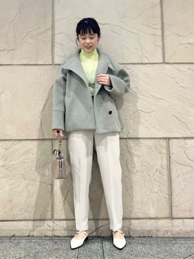 「アイテム（ピーコート）」を使った、umedaさん（レディース・164cm）の秋コーディネート
