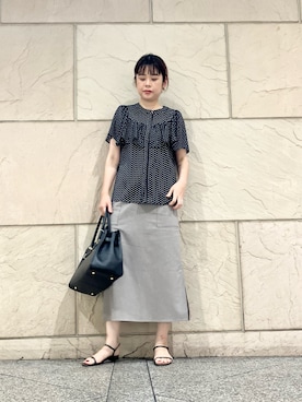 「URBAN RESEARCH ROSSO WOMEN（アーバンリサーチ　ロッソ）のアイテム（サンダル）」を使った、umediaさん（レディース・164cm）の夏コーディネート