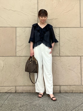 「URBAN RESEARCH ROSSO WOMEN（アーバンリサーチ　ロッソ）のアイテム（バッグ）」を使った、umedaさん（レディース・164cm）の春コーディネート