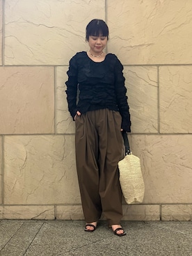「URBAN RESEARCH ROSSO WOMEN（アーバンリサーチ　ロッソ）のアイテム（パンツ）」を使った、umedaさん（レディース・164cm）の春コーディネート