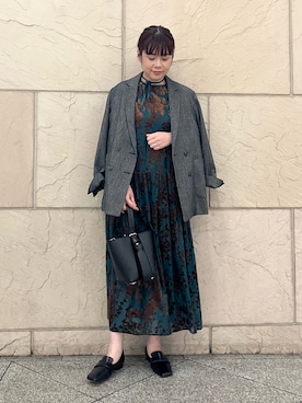 「アイテム（その他アウター）」を使った、umedaさん（レディース・164cm）の秋コーディネート