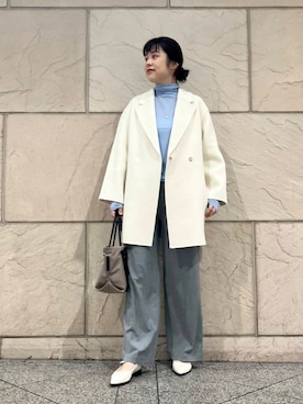 「アイテム（チェスターコート）」を使った、umedaさん（レディース・164cm）の秋コーディネート