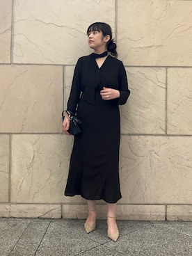 「URBAN RESEARCH ROSSO WOMEN(アーバンリサーチ ロッソ)のマルチWAYカシュクールワンピース(ワンピース、ブラウン系)」を使った、umedaさん(レディース・164cm)の夏コーディネート