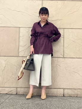 「アイテム（ストール/ショール）」を使った、umedaさん（レディース・164cm）の夏コーディネート
