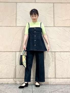 「URBAN RESEARCH ROSSO WOMEN（アーバンリサーチ　ロッソ）の『別注』Lee×ROSSO　DENIM SET UP（セットアップ）」を使った、umedaさん（レディース・164cm）の秋コーディネート