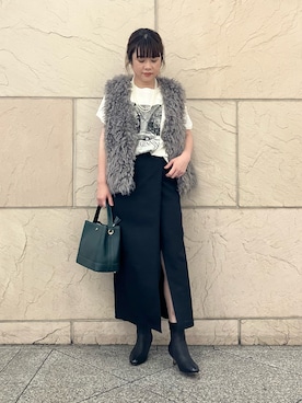 「CHIGNON（シニヨン）のアイテム」を使った、umedaさん（レディース・164cm）の秋コーディネート