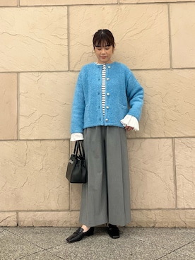 「URBAN RESEARCH ROSSO WOMEN（アーバンリサーチ　ロッソ）のウォッシャブルイージータックパンツ（その他パンツ）」を使った、umedaさん（レディース・164cm）の秋コーディネート