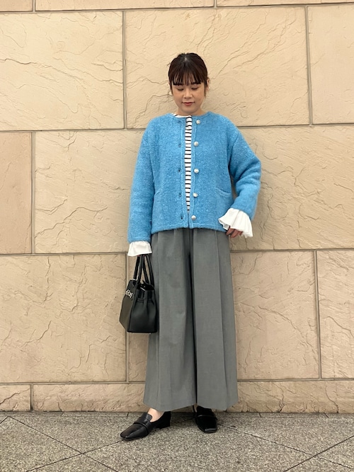 セール】『WEB/一部店舗限定』ウール混ブークレニットジャケット