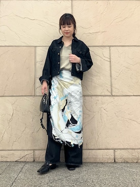 「アイテム（ストール/ショール）」を使った、umedaさん（レディース・164cm）の夏コーディネート