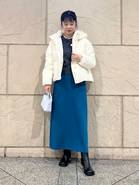 「URBAN RESEARCH ROSSO WOMEN（アーバンリサーチ　ロッソ）のアイテム（ダウンジャケット/コート）」を使った、umedaさん（レディース・164cm）の冬コーディネート