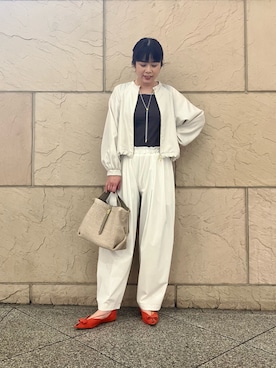 「ELENDEEK（エレンディーク）のアイテム」を使った、umedaさん（レディース・164cm）の春コーディネート