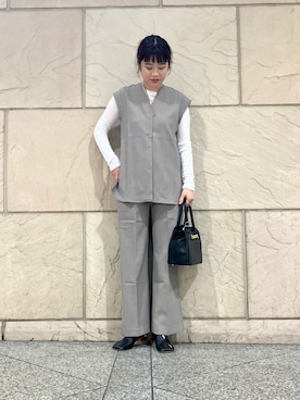 「URBAN RESEARCH ROSSO WOMEN（アーバンリサーチ　ロッソ）のアイテム（セットアップ）」を使った、umediaさん（レディース・164cm）の秋コーディネート