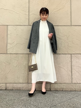 「アイテム（ワンピース/ドレス）」を使った、umedaさん（レディース・164cm）の秋コーディネート