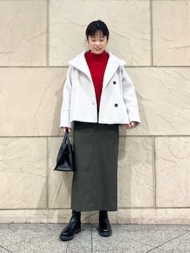 「URBAN RESEARCH ROSSO WOMEN（アーバンリサーチ　ロッソ）のアイテム（ニット/セーター）」を使った、umediaさん（レディース・164cm）の冬コーディネート