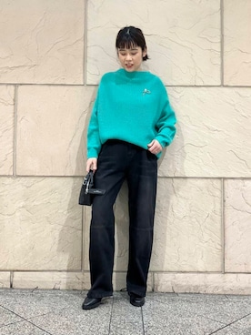 「GIANNI CHIARINI（ジャンニ キアリーニ）のアイテム（ハンドバッグ）」を使った、umedaさん（レディース・164cm）の冬コーディネート