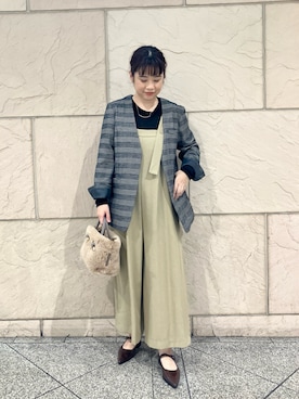 「URBAN RESEARCH ROSSO WOMEN（アーバンリサーチ　ロッソ）のアイテム（オールインワン・サロペット）」を使った、umediaさん（レディース・164cm）の秋コーディネート