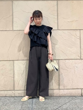 「アイテム（ブレスレット、ブラウン系）」を使った、umediaさん（レディース・164cm）の夏コーディネート