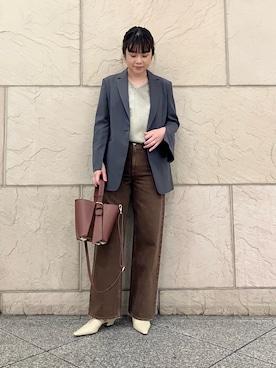 「upperhights（アッパーハイツ）のアイテム」を使った、umedaさん（レディース・164cm）の秋コーディネート