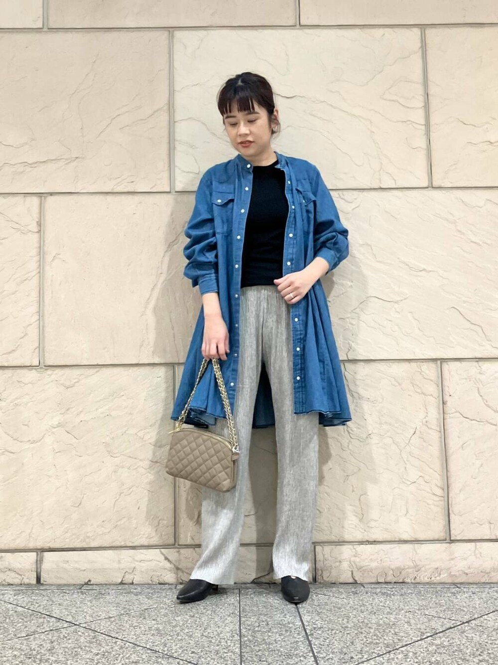 一度着用　CHIGNON シニヨン　シアージオメレイヤードパンツ　F 一度着用 CHIGNON シニヨン シアージオメレイヤードパンツ F