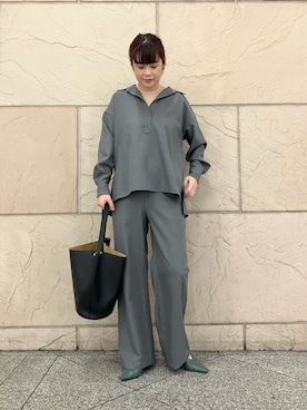 「アイテム（セットアップ）」を使った、umedaさん（レディース・164cm）の秋コーディネート