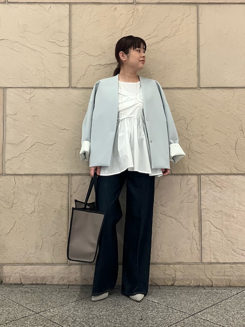 一部別注カラー』ELENDEEK FORM SHORT COAT（ノーカラージャケット
