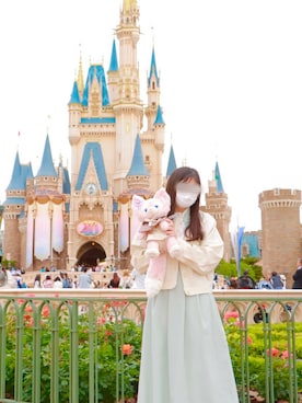 「NATURAL BEAUTY BASIC（ナチュラルビューティーベーシック）のアイテム（ジャケット/アウター）」を使った、momoさん（レディース・154cm）の夏コーディネート