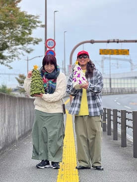 「アイテム（おもちゃ）」を使った、mariaさん（レディース・163cm）の秋コーディネート