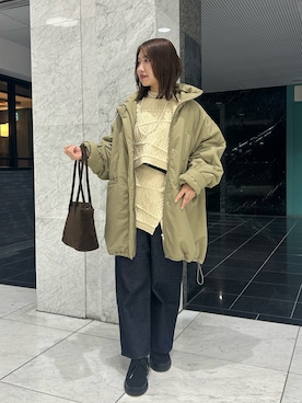 「アイテム（ボストンバッグ）」を使った、kotohaさん（レディース・156cm）の冬コーディネート