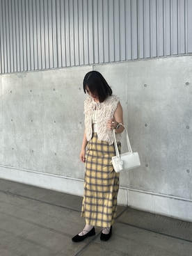 「アイテム（バレエシューズ）」を使った、kotohaさん（レディース・156cm）の夏コーディネート
