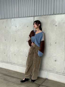 「アイテム（ローファー）」を使った、kotohaさん（レディース・156cm）の秋コーディネート