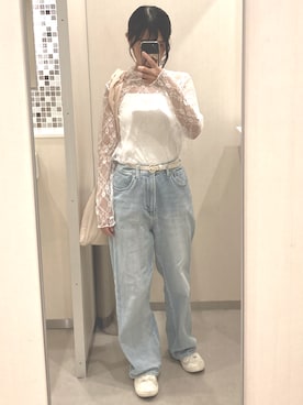 「無印良品（ムジルシリョウヒン）のアイテム（スニーカー）」を使った、かすみさん（レディース・156cm）の夏コーディネート