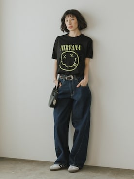「NIRVANA（ニルヴァーナ）のアイテム（トップス）」を使った、NA♡さん（レディース・165cm）の春コーディネート