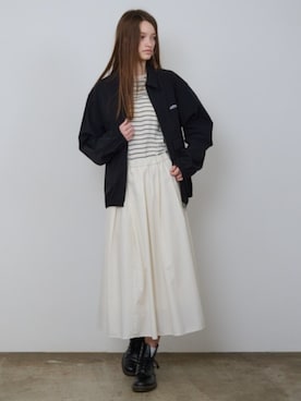 「THOUSAND MILE（サウザンドマイル）のTHOUSAND MILE/サウザンドマイル ZIP BLOUSON＆T-SHIRT＆PANTS SET UP セットアップ 3点セット ダブルジップ ナイロン アウトドア UVカット ドライタッチ  撥水 2026秋冬 秋服（セットアップ、ブラック系）」を使った、NA♡さん（レディース・165cm）の秋コーディネート