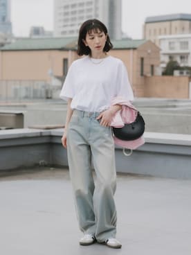 「GILDAN（ギルダン）のアイテム」を使った、NA♡さん（レディース・165cm）の春コーディネート