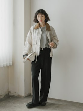 「Barbour（バブアー）のアイテム（ジャケット/アウター）」を使った、NA♡さん（レディース・165cm）の春コーディネート