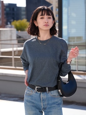 「orSlow（オアスロウ）のアイテム（パンツ）」を使った、NA♡さん（レディース・165cm）の春コーディネート