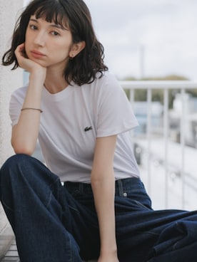 「LACOSTE（ラコステ）のアイテム」を使った、NA♡さん（レディース・165cm）の春コーディネート
