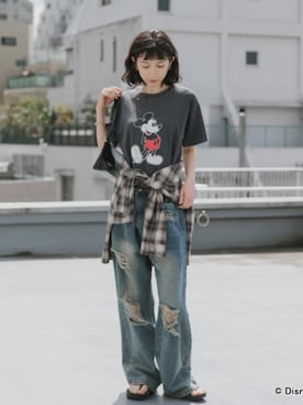 「Theater code（シアターコード）のアイテム（パンツ）」を使った、NA♡さん（レディース・165cm）の春コーディネート