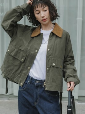 「Barbour（バブアー）のアイテム（ジャケット/アウター）」を使った、NA♡さん（レディース・165cm）の春コーディネート