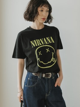 「NIRVANA（ニルヴァーナ）のアイテム（トップス）」を使った、NA♡さん（レディース・165cm）の春コーディネート